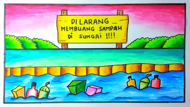 Poster-Dilarang-Membuang-Sampah-di-Sungai